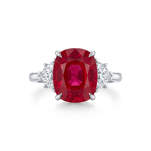 Platinum Ruby & Diamond Ring